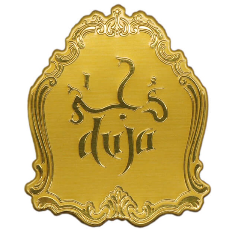 Металлический золотой анодированный индивидуальный алюминиевый парфюмерный стикер